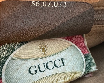 GUCCI Authentic Sherry Line Purse Canvas Vintage Crossbody