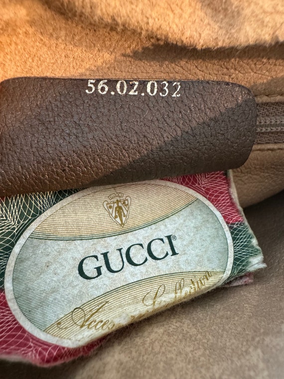 GUCCI Authentic Sherry Line Purse Canvas Vintage Crossbody Bag