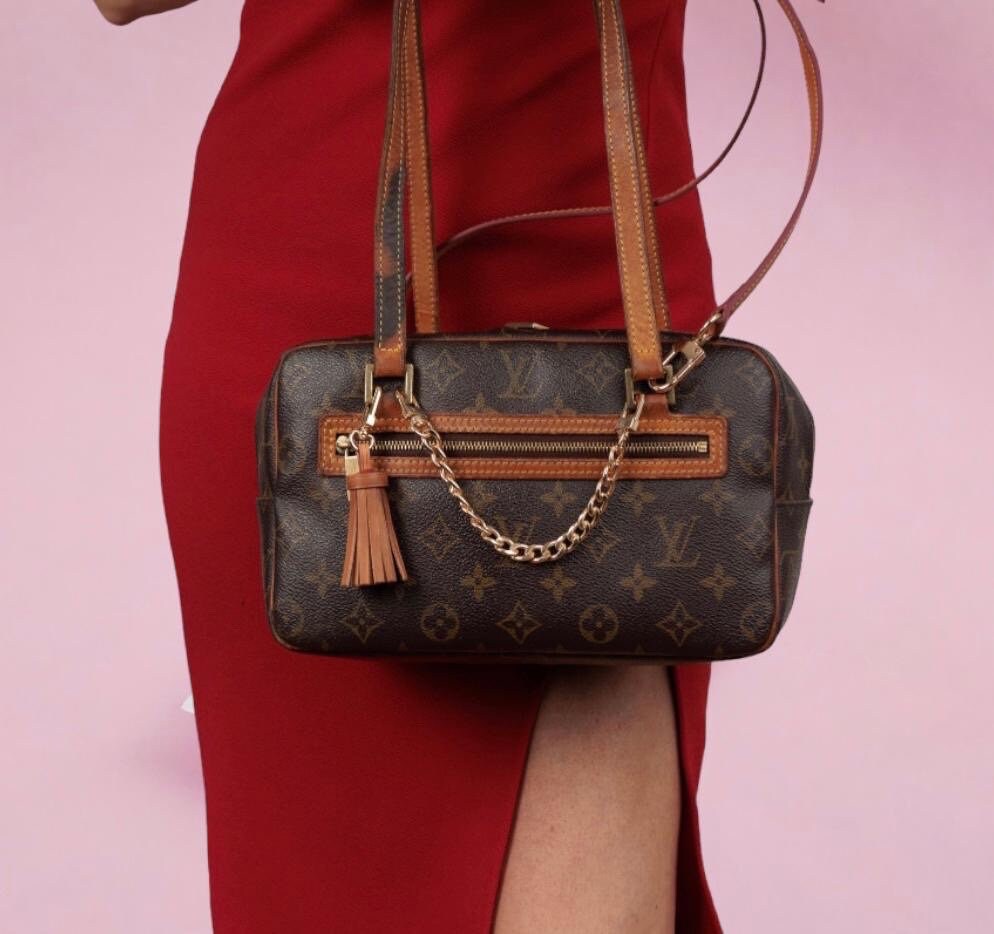 Pre-Owned Louis Vuitton Tote Bag Cite MM Brown Beige Monogram M51181 Canvas  Nume Leather FL0032 LOUIS VUITTON Square (Good) 