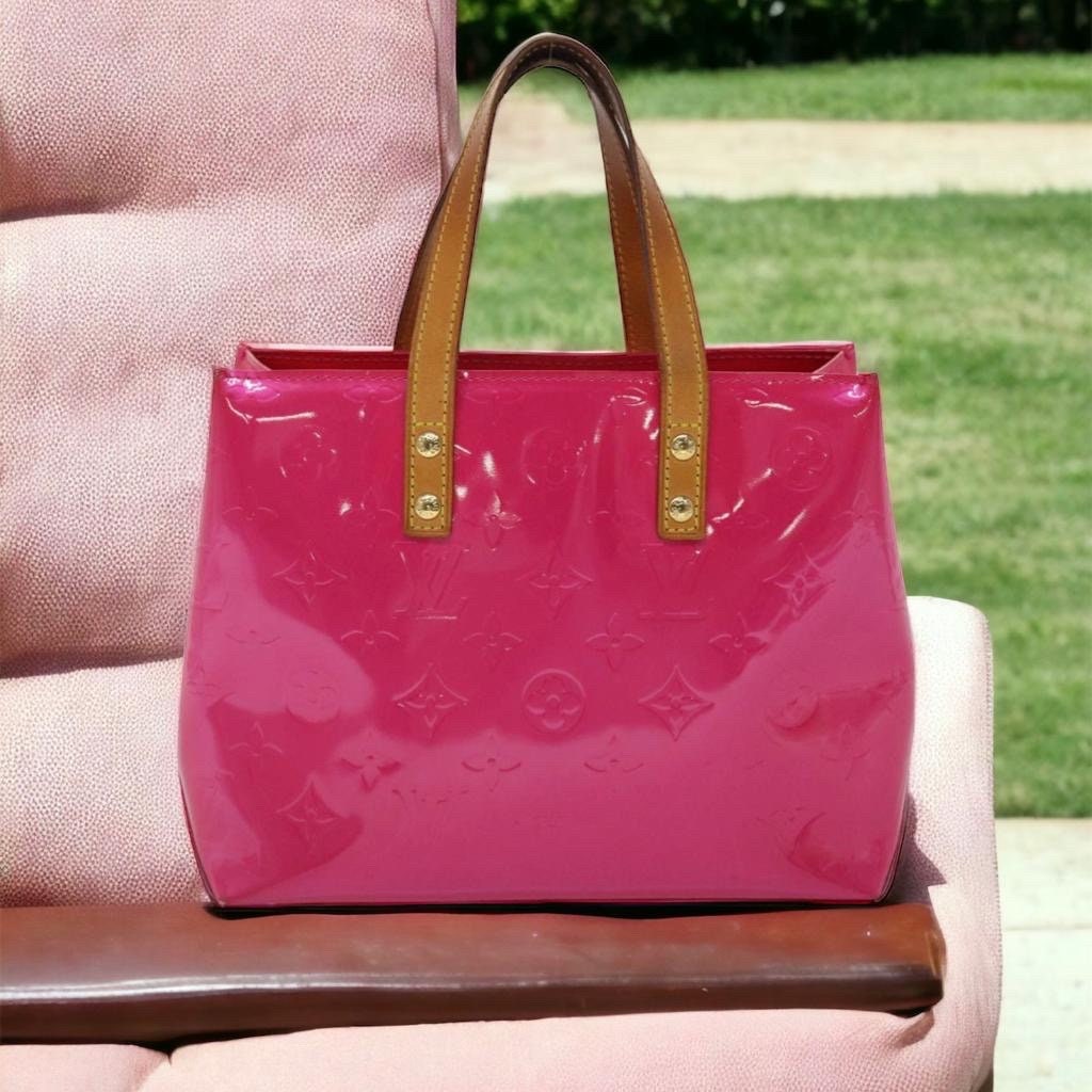 Louis Vuitton, Bags, Preloved Louis Vuitton Mini Reade Red Vernis Leather Tote  Bag