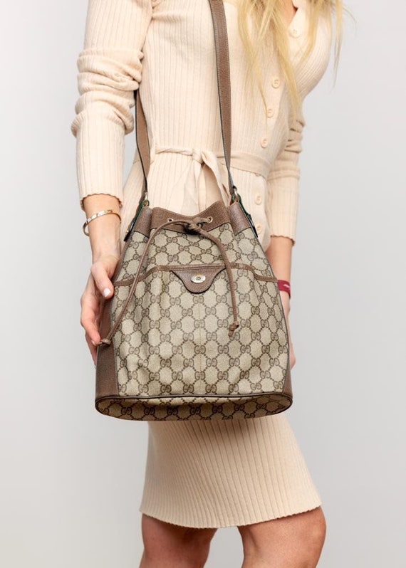 バッグ GUCCI SHERRY LINE GG PATTERN BODY BAG GUCCI Vintage Sherry Line GG Web PVC Canvas Navy Crossbody