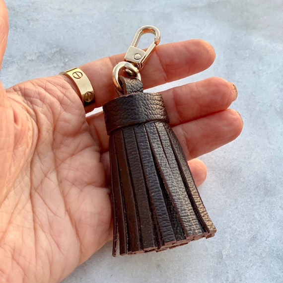 Vachetta Handcrafted leather Tassel for Pochette lv Bag Wallet Bag Charm