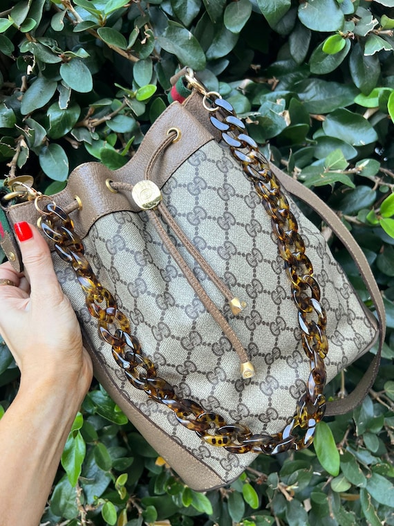 GUCCI Authentic Sherry Line Bucket Bag Vintage Gg Rare GUCCI Authentic Sherry Line Bucket Bag Vintage Gg Rare