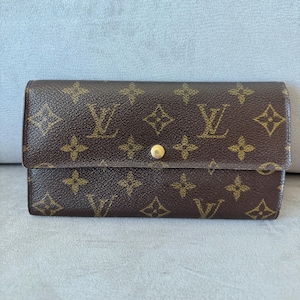 Carteira Louis Vuitton Vintage Monogram Brown Sarah autêntica - Bom estado de uso TH0092 França 2002
