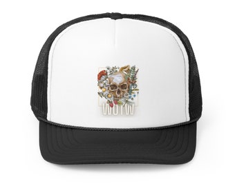 WOTW Floral Skull Trucker Caps