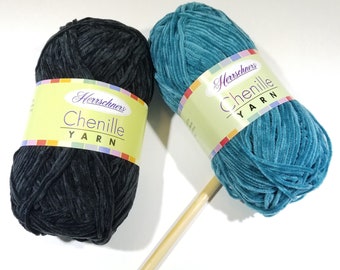Chenille Yarn by Herrschners, Acrylic Yarn, Aran Weight Yarn, Washable Yarn, Knitting Yarn, Crochet Yarn, Craft Yarn, Weaving Yarn