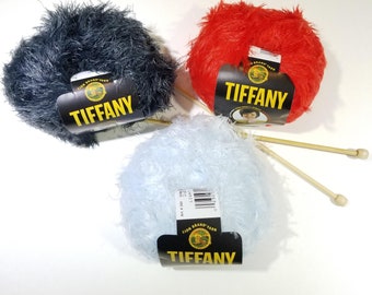 Tiffany Yarn by Lion Brand, Sport Weight Yarn, Novelty Yarn, Knitting Yarn, Crochet Yarn, Craft Yarn, Weaving Yarn, Discontinued Yarn