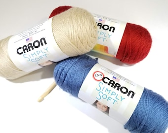 Caron Simply Soft Yarn, Acrylic Yarn, Aran Weight Yarn, Knitting Yarn, Crochet Yarn, Weaving Yarn, Washable Yarn, Blanket Yarn, Plied Yarn