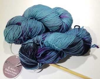 Ella Rae Lace Merino Worsted Yarn, Hand Dyed Yarn, Worsted Weight Yarn, Wool Yarn, Knitting Yarn, Crochet Yarn, Craft Yarn