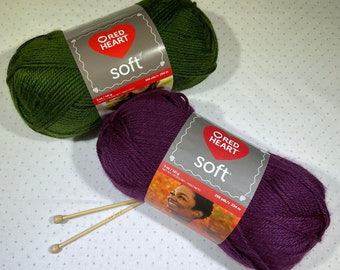 Soft Yarn by Red Heart, Acrylic Yarn, Blanket Yarn, Worsted Weight Yarn, Knitting Yarn, Crochet Yarn, Craft Yarn, Weaving Yarn