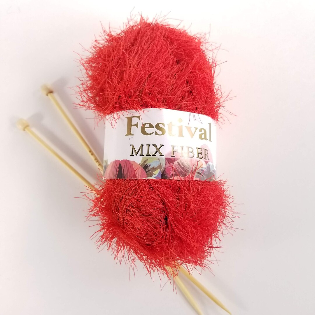 Festival Mix Fiber Yarn Furry Yarn Eyelash Yarn Novelty Etsy