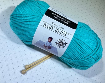 Baby Bliss Yarn by Loops & Threads, Fil acrylique, Fil pour bébé, Fil de poids usiné, Fil à tricoter, Fil au crochet, Fil artisanal, Fil abandonné