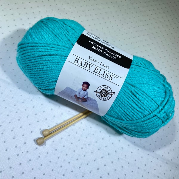 Baby Bliss Yarn by Loops & Threads, Acrylic Yarn, Baby Yarn, Worsted Weight Yarn, Knitting Yarn, Crochet Yarn, Craft Yarn, Discontinued Yarn