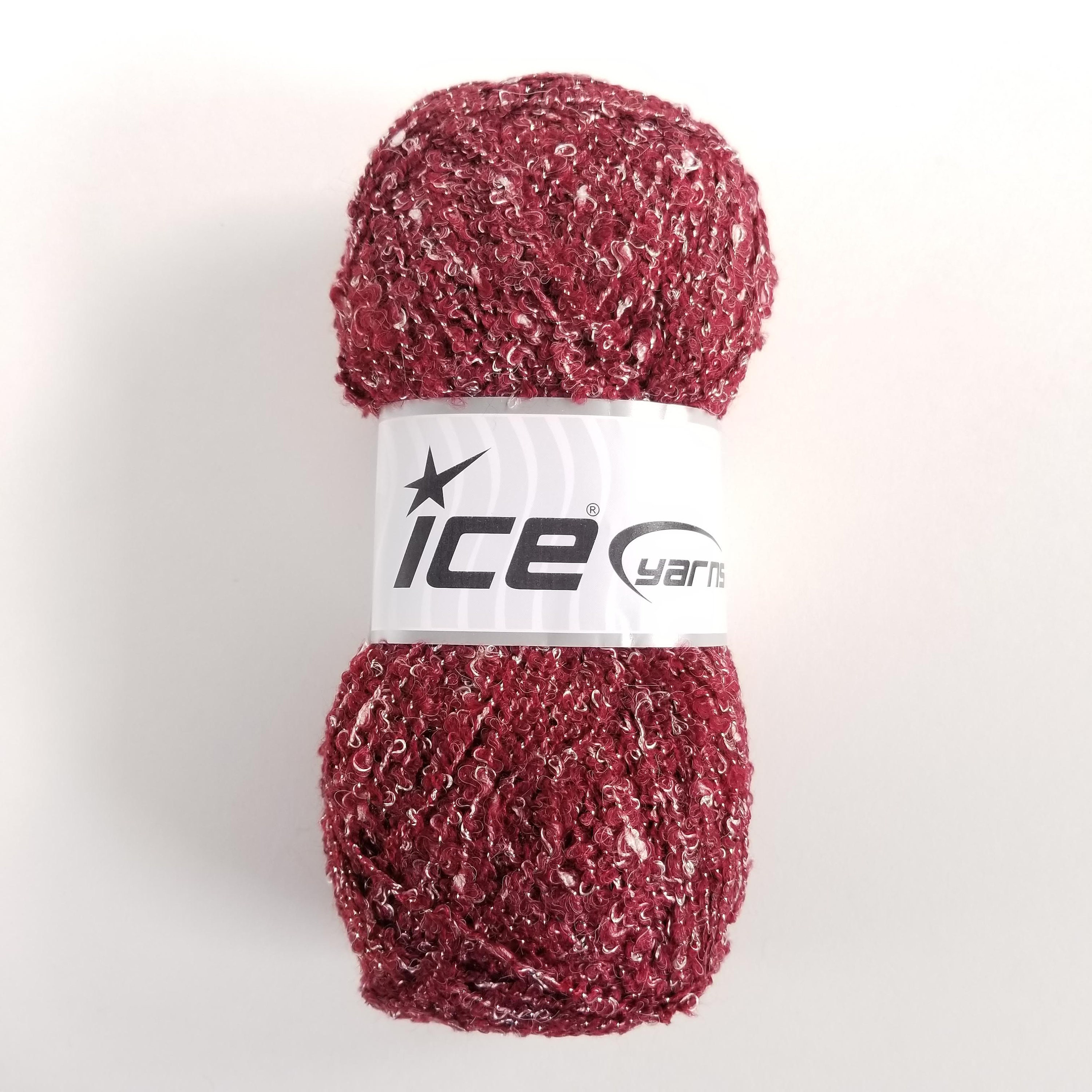 Ice Crisp Lurex Yarn Boucle Yarn Novelty Yarn Knitting Etsy