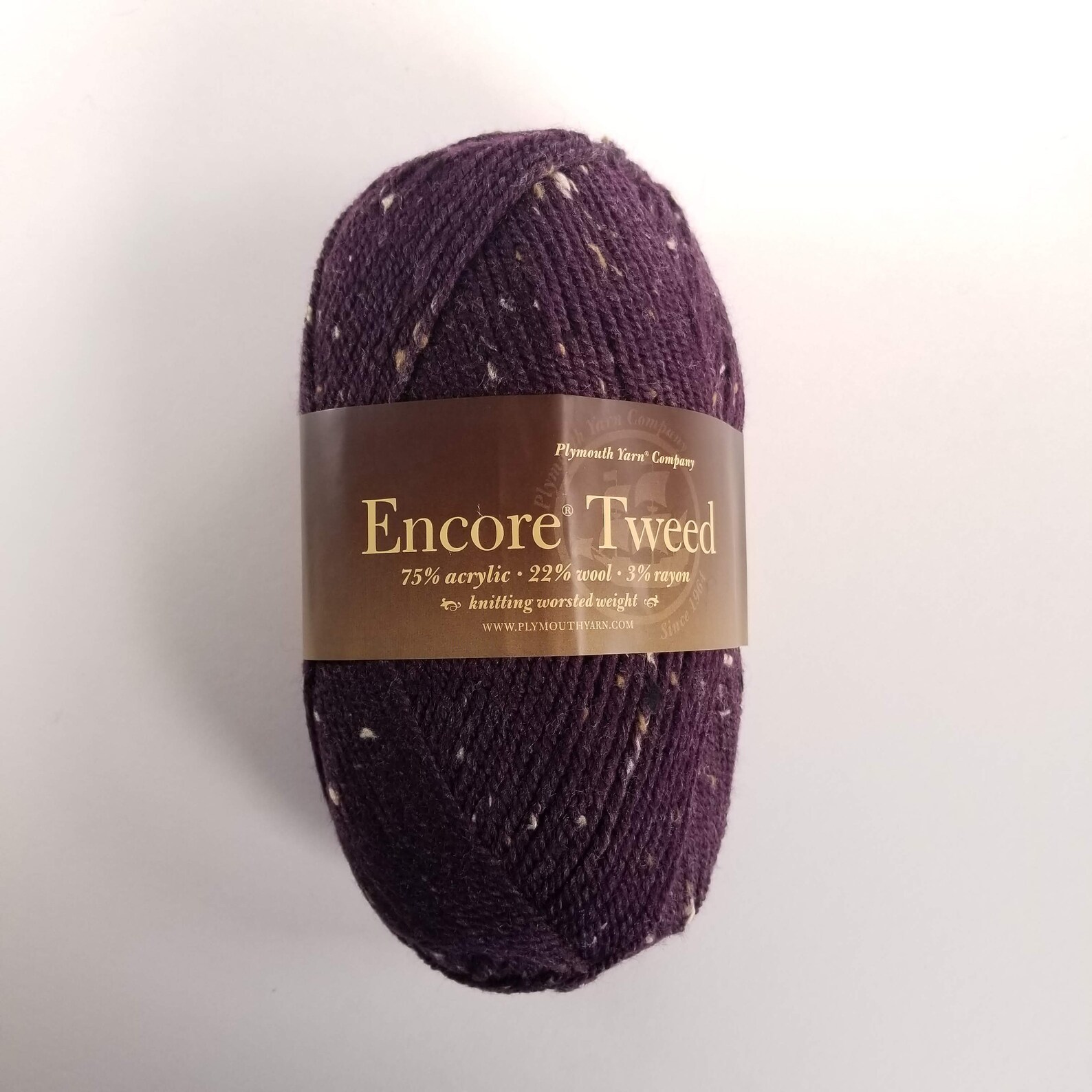 Plymouth Encore Tweed Yarn Worsted Weight Yarn Wool Blend Etsy UK