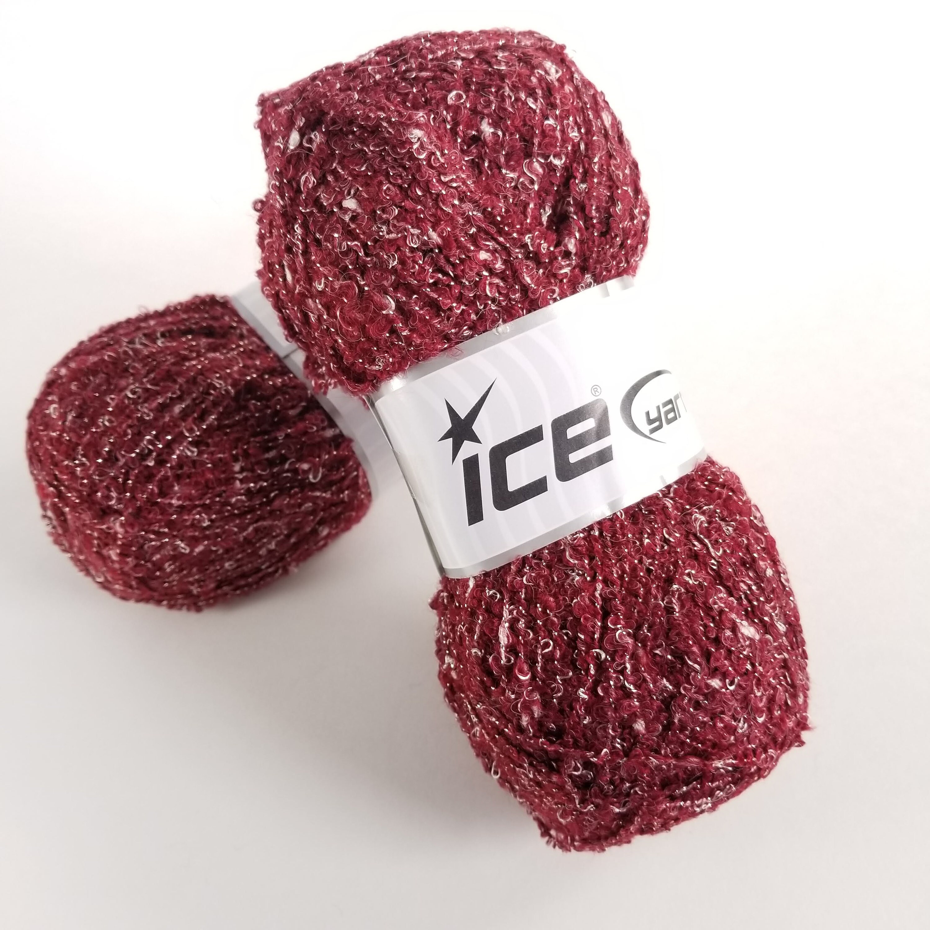 Ice Crisp Lurex Yarn Boucle Yarn Novelty Yarn Knitting Etsy