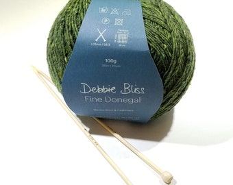 Debbie Bliss Fine Donegal Yarn, Fingering Weight Yarn, Wool Yarn, Cashmere Yarn, Knitting Yarn, Crochet Yarn, Craft Yarn, Weaving Yarn