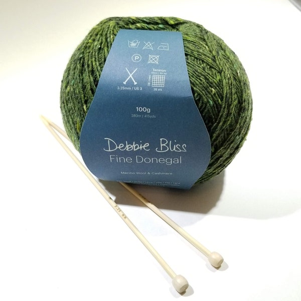 Debbie Bliss Fine Donegal Yarn, Fingering Weight Yarn, Wool Yarn, Cashmere Yarn, Knitting Yarn, Crochet Yarn, Craft Yarn, Weaving Yarn