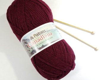 Canadiana Solid Yarn by Patons, Acrylic Yarn, Blanket Yarn, Worsted Weight Yarn, Knitting Yarn, Crochet Yarn, Craft Yarn, Weaving Yarn