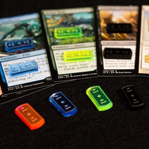Acrylic Magic Plus 1 +1 Counters Tokens Set - MTG Magic The Gathering Compatible