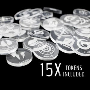 15x jetons de compteur de mots-clés MTG Magic The Gathering - 15 carats - Jetons de capacité statiques - Acrylique de haute qualité