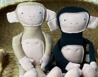 Monkey, stuffed animal chimp, plushie monkey, baby shower gift, nursery decor
