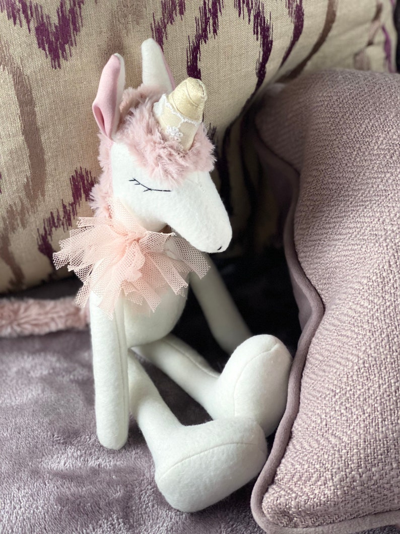 unicorn stuffed animal, stuffed animal, unicorn soft toy, unicorn doll, unicorn plushie, handmade unicorn stuffed animal, Francesca Unicorn image 6