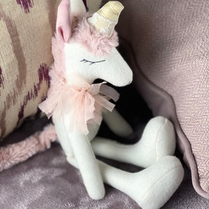 unicorn stuffed animal, stuffed animal, unicorn soft toy, unicorn doll, unicorn plushie, handmade unicorn stuffed animal, Francesca Unicorn image 10