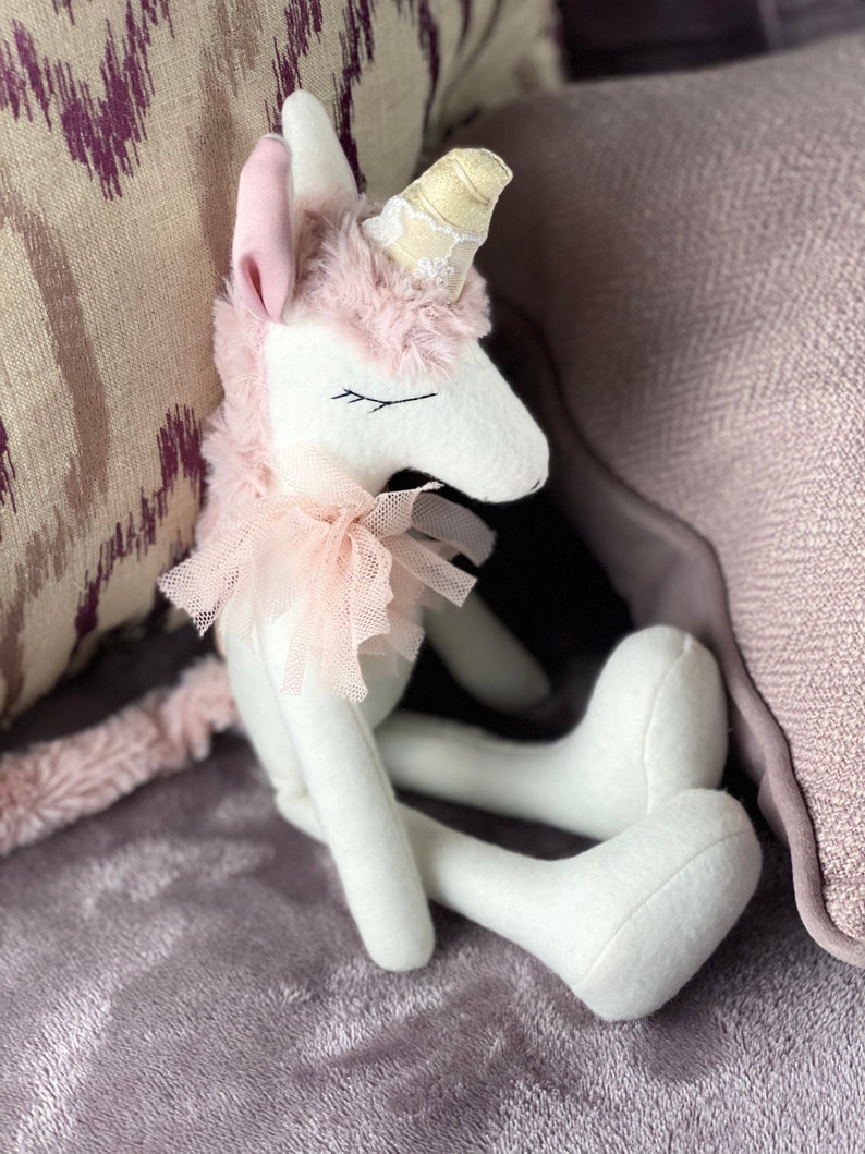 unicorn stuffed animal, stuffed animal, unicorn soft toy, unicorn doll, unicorn plushie, handmade unicorn stuffed animal, Francesca Unicorn image 10