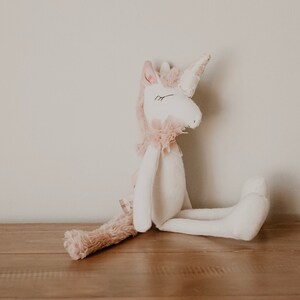 unicorn stuffed animal, stuffed animal, unicorn soft toy, unicorn doll, unicorn plushie, handmade unicorn stuffed animal, Francesca Unicorn image 3