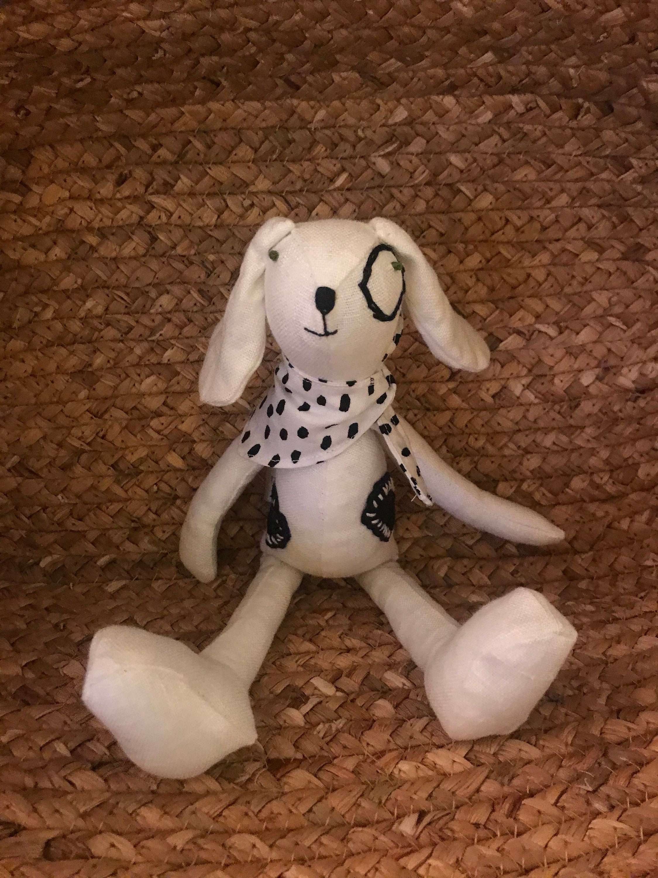 Puppy Dog Black and White stuffed animal Dog newborn toy Etsy