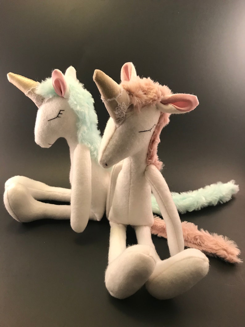 unicorn stuffed animal, stuffed animal, unicorn soft toy, unicorn doll, unicorn plushie, handmade unicorn stuffed animal, Francesca Unicorn Blue-Green