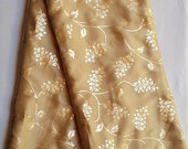Traditional Golden Art Silk Designer Saree Floral Print Sari With Golden Plain Unstitched Blouse For Women Wear,Festive Wear,Party Wear