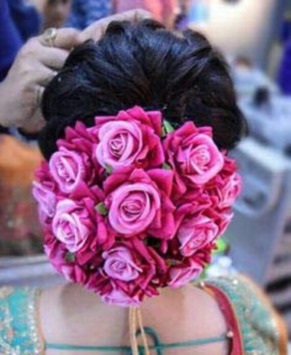 Indian New Traditional Pink Hair Accessories Gajra Artificial Etsy