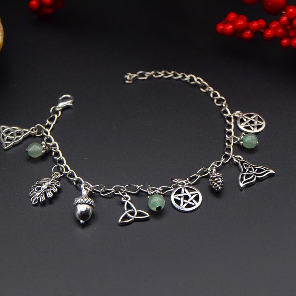 Armband FORESTWITCH || Bettelarmband Mittelalter Pentagramm Pagan Witchy Witch Wicca Hexe Triskele Keltisch Zeichen Schamane Wiccan LARP