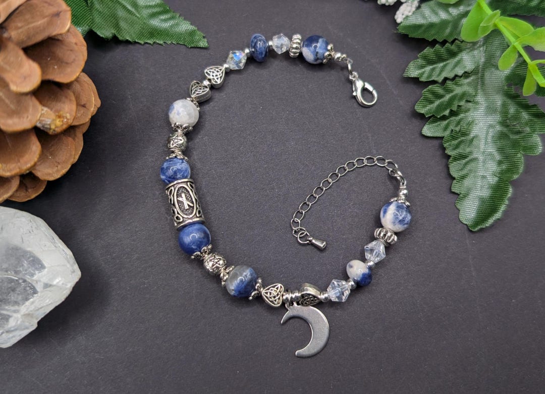 Rune Bracelet Beads Sodalite Valentine's Day Gift Girlfriend Rune ...