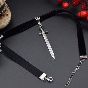 Choker WARRIOR || Sword Cat Wicca Witch Wiccan Witch Pagan Pagangoth Gothic Goth Strega Middle Ages Magic Sorcery Fantasy Witchcraft