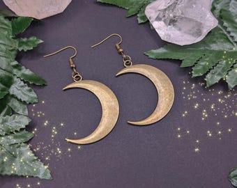 Earrings SUPERMOND || Moon Crescent Witch Witchy Wicca Wiccan Witch Witchcraft Strega Middle Ages Larp Witch Jewelry Moonchild Pagan Pagangoth