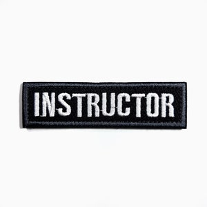 Instructor Patch with Hook and loop tape for Book Covers, Backpacks, Paramedic Uniform Emblems, Tactical  patches, fun morale patches