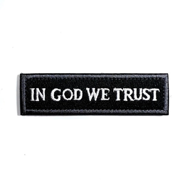 In God we trust Patch with Hook and loop tape for Book Covers, Backpacks, Paramedic Uniform Emblems, Tactical  patches, fun morale patches