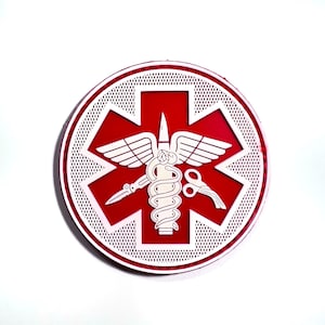 PVC Paramedic Patch with Hook tape for Book Covers, Backpacks, Paramedic Uniform Emblems, Tactical  patches, fun morale patches