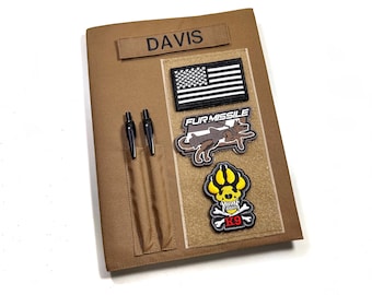 Militär-Buchhülle für großes Plattenalbum (27,5 x 20 cm) mit Klettband für Aufnäher |Army| Luftwaffe| Marineinfanteriekorps| Navy|Militär Geschenk.Stil 4