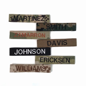 Embroidered Name Tag with hook tape | Military accessories. Handmade in US.