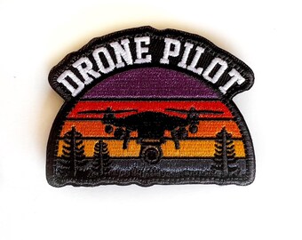 Embroidered "Drone Pilot" patch with hook and loop tape for backpacks, bags, notebook covers, funny, tactical, morale patch.(3.2x2.5 Inch)