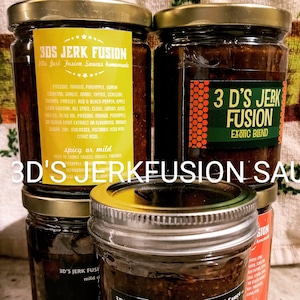 Sauce jerk piquante ou douce, sauces vertes, toutes les sauces peuvent être utilisées pour la marinade, la cuisson sur la cuisinière, les grillades ou les sauces saccadées. Toutes les sauces sont végétaliennes