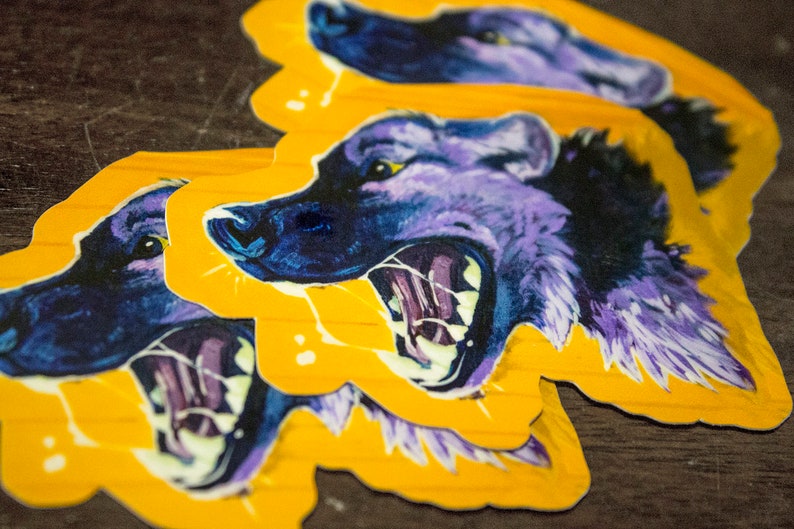 Hungry Hyena Vinyl Sticker Etsy