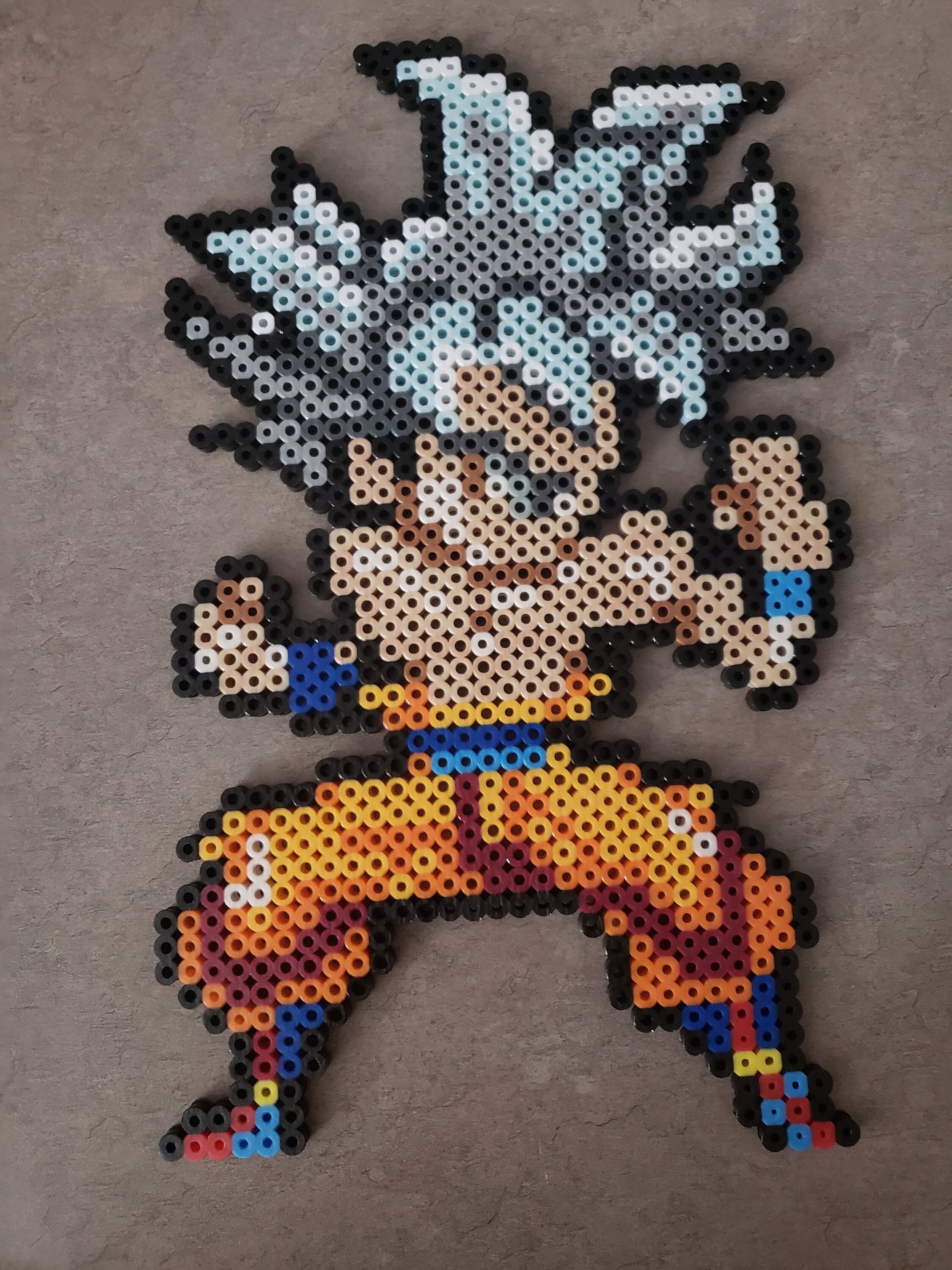 Goku Mastered Ultra Instinct Perler Sprite Etsy