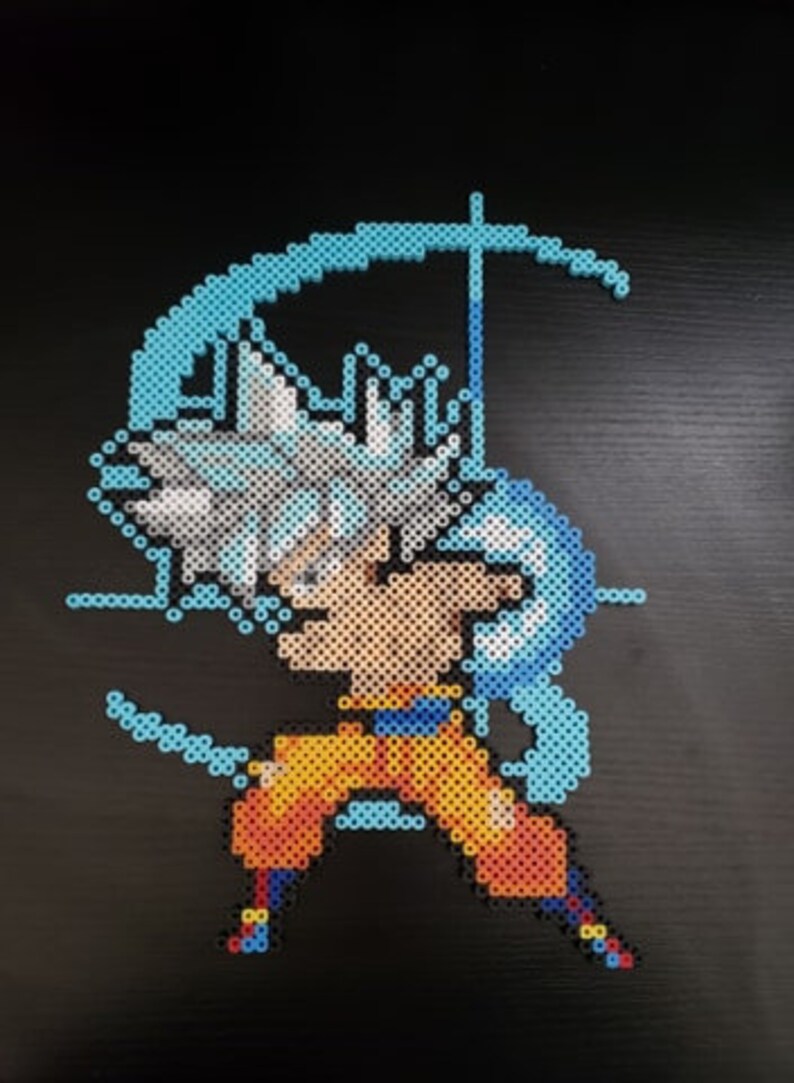Goku Mastered Ultra Instinct DX Perler Sprite Etsy