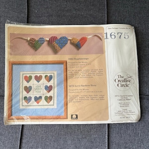 Love Spoken Here Vintage Counted Cross Stitch Kit by The Creative Circle - 1988
