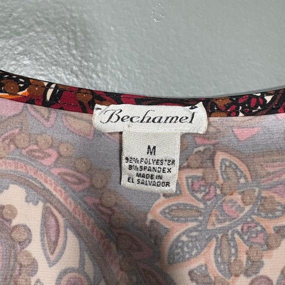 Bechamel Women's Vintage 1990s Boho Burgundy Pais… - image 5